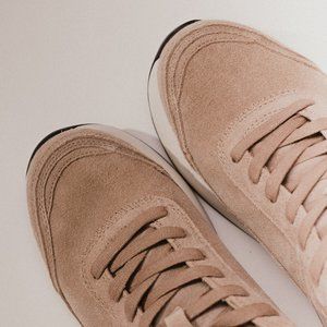 Massimo Dutti Sneakers Soft split suede trainers